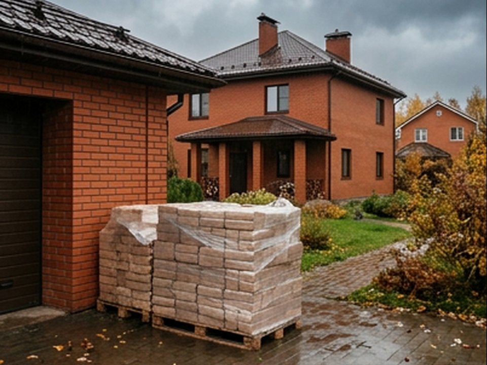 декоративная поленница — Кленовый проезд, 20, Череповец